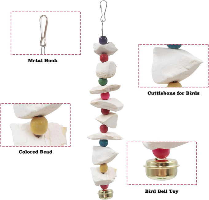 parakeet bird toys 2 pack cuttlebone beak grinding stone cage accessories for small birds