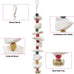 2-pack parakeet bird toys with cuttlebone, bird beak grinding stone, and cage accessories for small birds