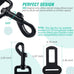 cooyoo dog seat belt, heavy-duty nylon, retractable, adjustable, black, 24-31 inches