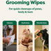 Earth Rated 3-in-1 Hypoallergenic Dog Wipes, Lavender Scented, 100 Count, 8" x 8", Biobased