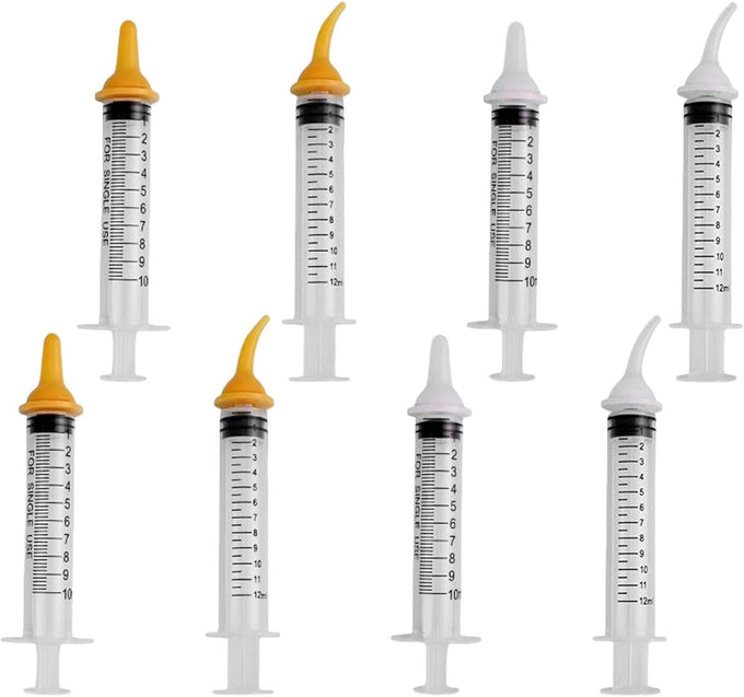 pet feeding syringe with silicone nipple 5ml and 10ml syringes for newborn kittens puppies and small animals