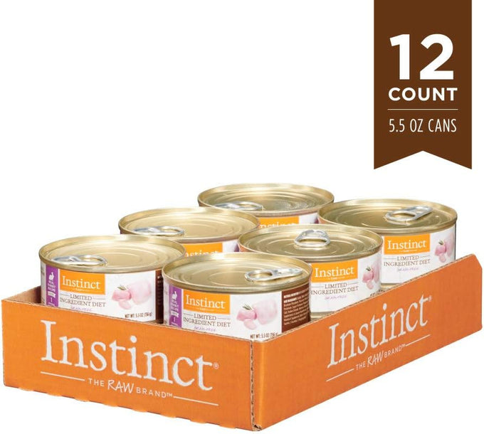 Instinct limited ingredient diet natural grain free wet cat food real rabbit 5.5 oz pack of 12