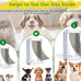 Large dog door for wood & PVC doors & walls, 10 1/8" x 15 3/4" flap opening, easy install, strong magnetic auto-close & sliding lock