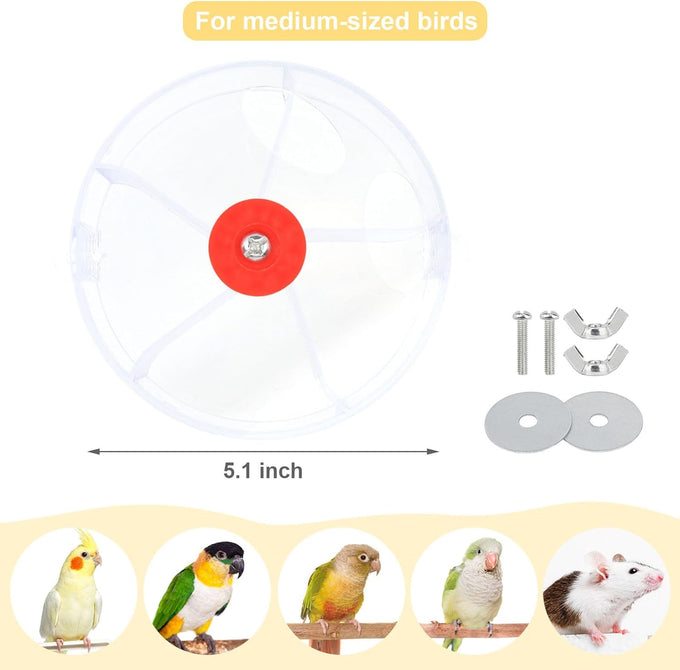Bird Creative Foraging System Wheel Seed Food Ball Rotate Training Toy for Small Parrots