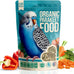 Organic Parakeet Food, 2 lbs, No Fillers, Fatty Seeds, or Dyes, Made in USA, Premium Human Grade Seed Mix for Budgies and Parrotlets