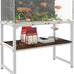 mondazie 20 gallon high rimless fish tank stand with shelf black 24" l x 12" w x 20.5" h