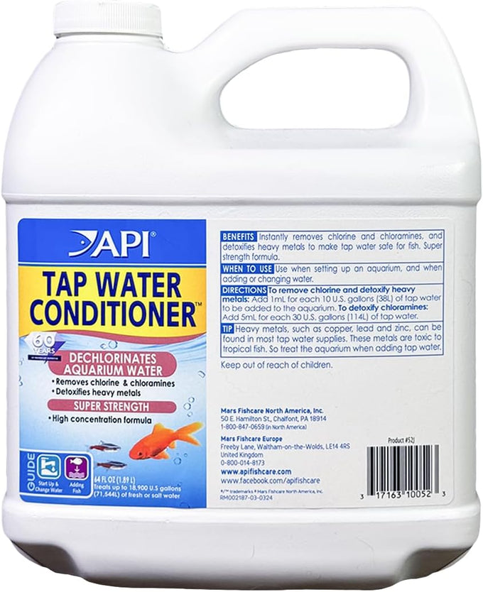 api tap water conditioner 16-ounce bottle for aquariums neutralizes chlorine and chloramines