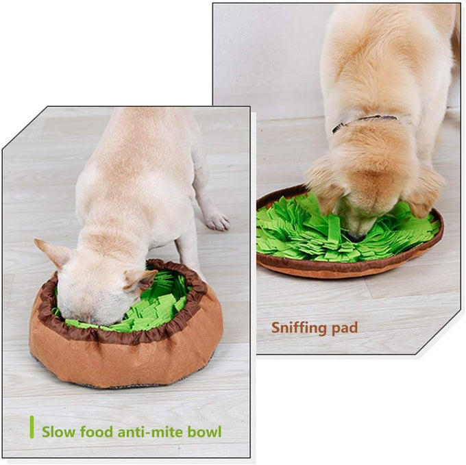 AWOOF Pet Snuffle Mat for Dogs, Interactive Feed Game with Natural Foraging Skills, Non-slip & Portable for Indoor Outdoor Use