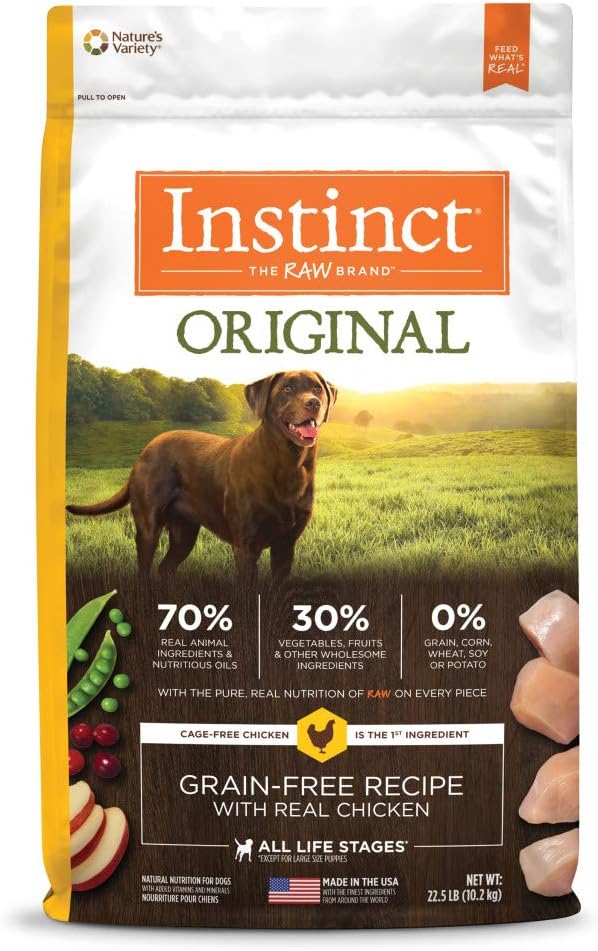 Instinct Original Grain-Free Raw Coated Chicken Dog Food, 22.5 lb