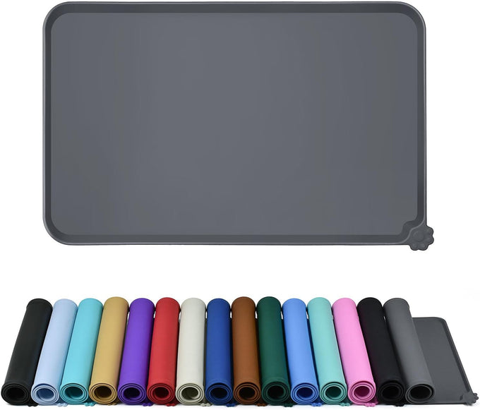 Reopet waterproof non-slip silicone pet feeding mat for dogs and cats with high raised edges