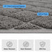gorilla grip 24x17 gray cat litter box mat, cushioned coil mesh litter trapping mat, scatter control supplies for less mess