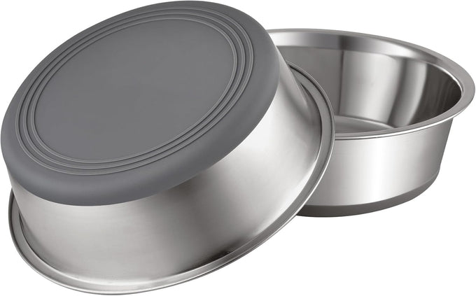 pegyy11 nonslip stainless steel dog and cat bowls, 2 us cups, 2 count, dishwasher safe