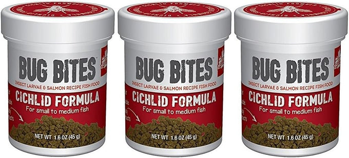 Fluval Bug Bites Cichlid Fish Food, Pellets for Medium to Large Fish, 3.53 oz, Nutrient-Rich Black Soldier Fly Larvae, Made in Canada