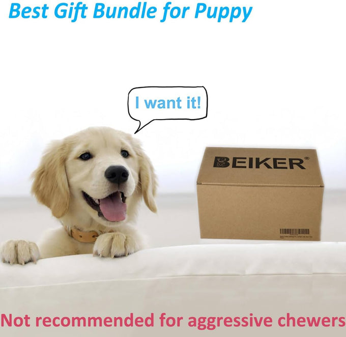 beiker dog teething chew toys - 15 pack small medium breed puppy toy variety dogs rope chew toys bundle for boredom relief