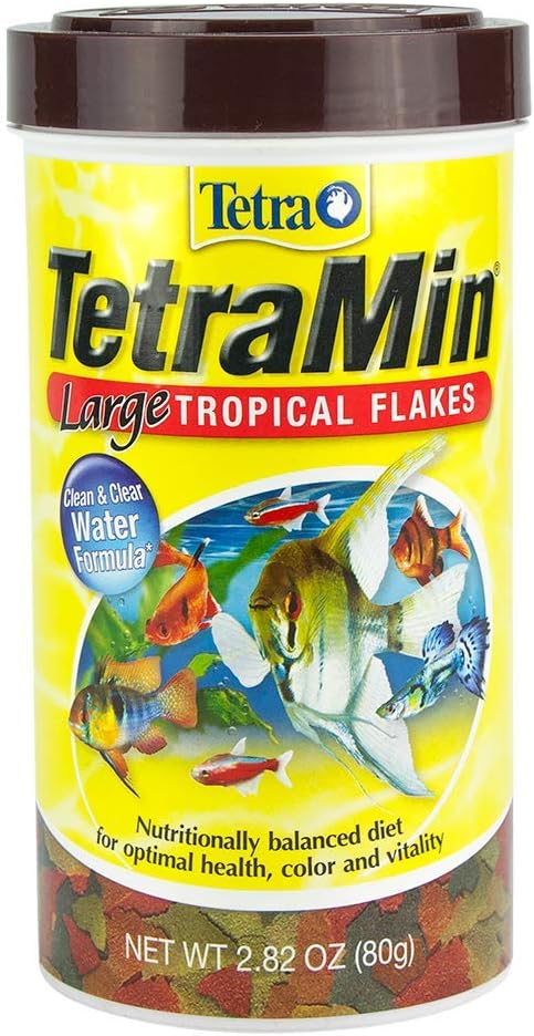 Tetra TetraMin XL Tropical Flakes, 2.82 oz, large flakes, nutritionally balanced fish food