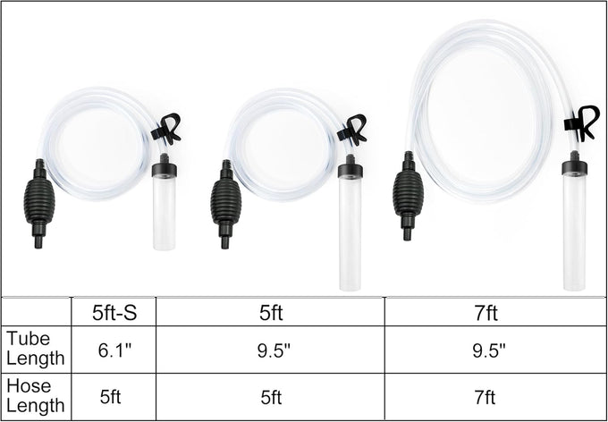 laifoo 5ft aquarium siphon vacuum cleaner for fish tank cleaning gravel and sand, easy to control and durable hose