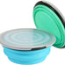 slson collapsible dog travel bowls 2 pack light blue and green small size