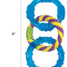 Petstages Dental Links Dog Chew Toy for puppies and adult strong chewers, 8.5" x 4" x 1" rope texture