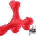 Blue Indestructible Natural Rubber Bone Toy for Large Breed Aggressive Chewers Dogs, Durable and Easy Cleaning