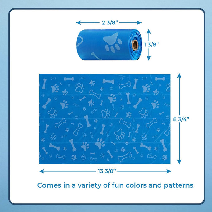 Thick Plastic Dog Poop Bags for Outdoor Puppy Walking and Travel, Leak Proof and Tear Resistant, 150 Assorted Bags