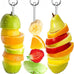 304 stainless steel bird cage food holder for parrot fruit vegetable skewer 3-pack