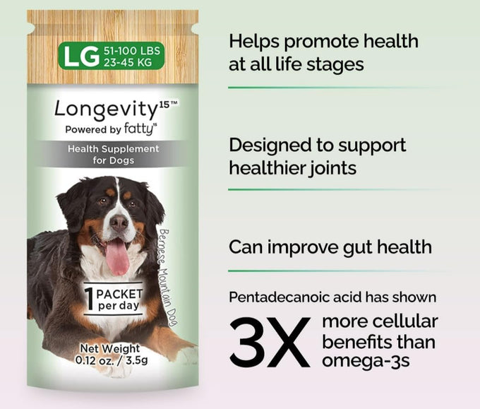 yummy comb longevity15 c15:0 fatty acid health supplement for medium dogs healthy pet supply