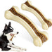 Nylon dog chew toys, 2 pack, beef flavor, indestructible, teething, bone shape, large, medium, small puppies
