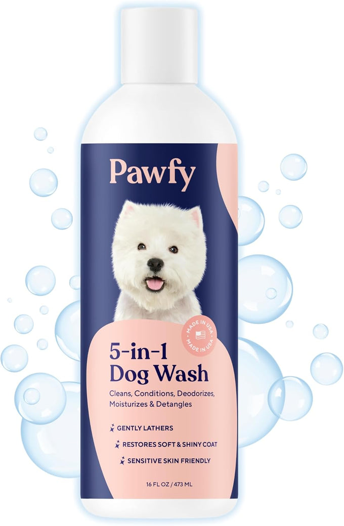 pawfy dog shampoo and conditioner for itchy skin relief with coconut oatmeal and aloe vera for sensitive skin