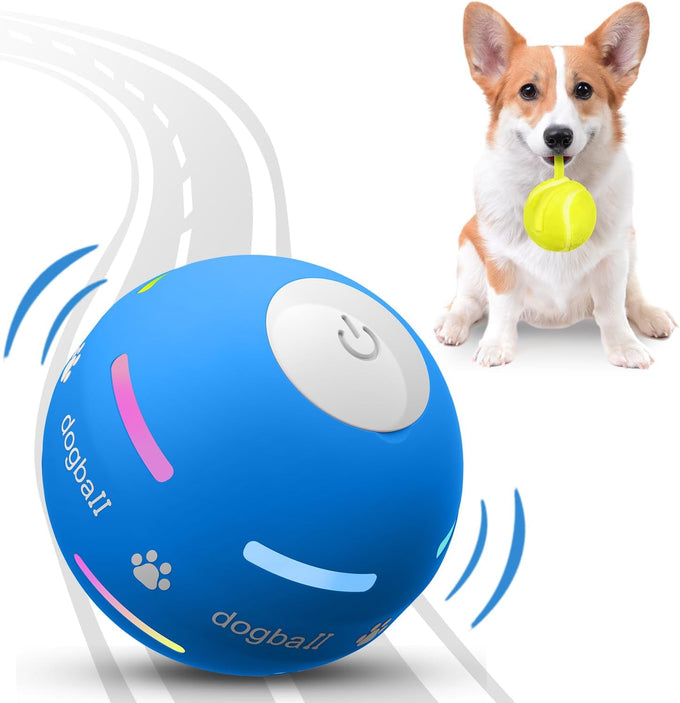 PetDroid Interactive Dog Toys Durable Orange Dog Ball, Small to Large Dogs, USB Rechargeable