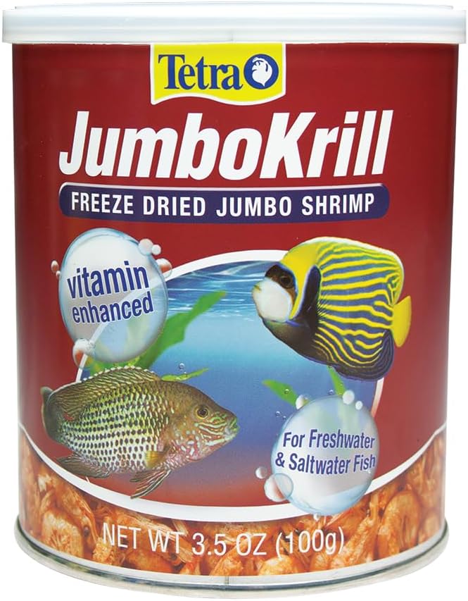 Tetra Jumbo Krill Freeze-Dried Jumbo Shrimp, Natural Shrimp Treat for Aquarium Fish, 14 oz