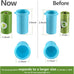 Cibaabo 12oz and 20oz Dog Water Bottle with Food Container & Poop Bag Holder