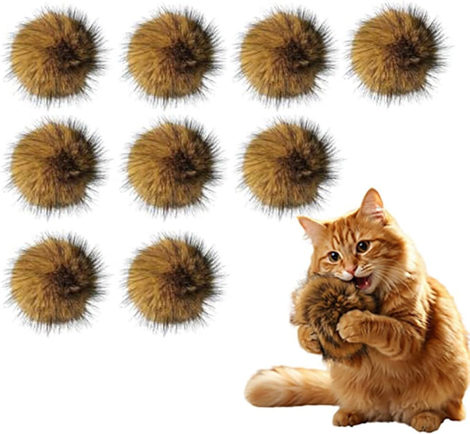 Faux Rabbit Fur Catnip Ball for Indoor Cats, Soft and Washable, Fun to Chase for Exercise and Bonding (1pc)