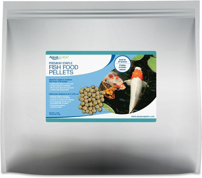 Aquascape Premium Staple Fish Food Pellets, Medium Pellet, 2.2 Pounds for Small to Medium Pond Fish