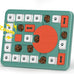 petsta dog puzzle toy, 10 inch x 10 inch x 1.3 inch, squeak button, 16-hole treat dispenser