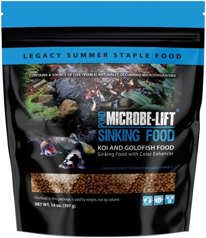 microbe-lift mllspmd sinking fish food pellets 3 pounds for live goldfish and koi
