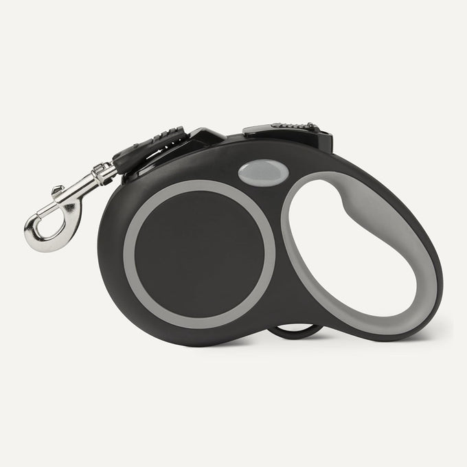 Amazon Basics Reflective Retractable Dog Leash with Non-Slip Grip and Quick-Lock Function, 50% GRS Certified Recycled
