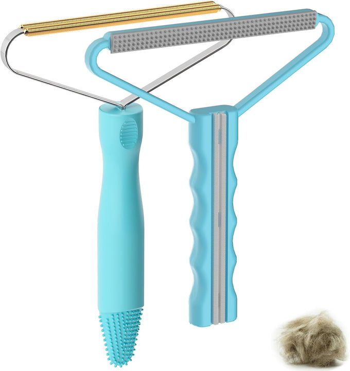 Copper Pet Hair Remover and Plastic Fabric Shaver for Carpets, Sofas, and Pet Beds