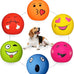 holyteed soft latex squeaky dog balls for medium breeds, 6pcs, 2.31*2.16