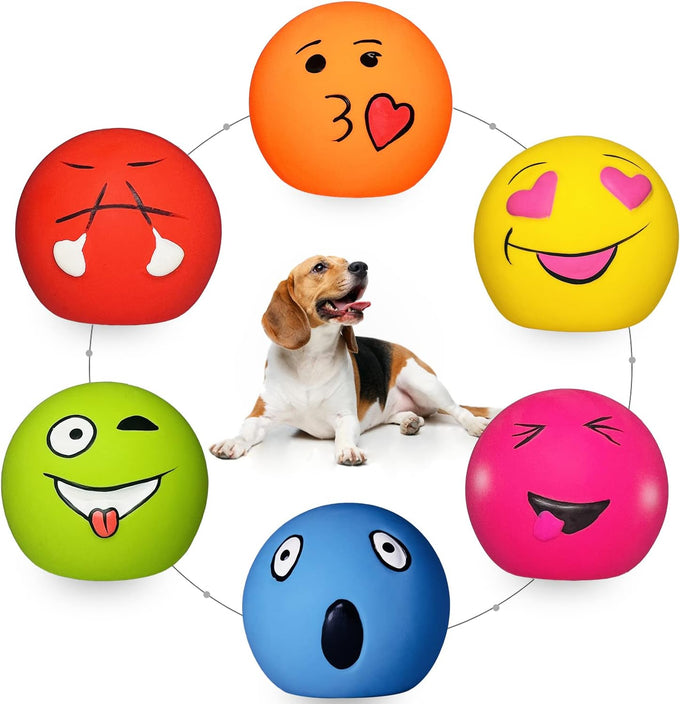 HolySteed Latex Dog Squeaky Toys for Small Dogs, 6pcs, Soft, Natural, Non-Toxic, Lead-Free, Chewing Teething Toy