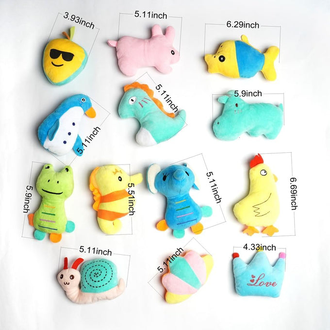 HDMOTU 26-pack Soft Small Medium Dog Squeaky Toys, Multicolored, Plush, and Comfortable for Puppies