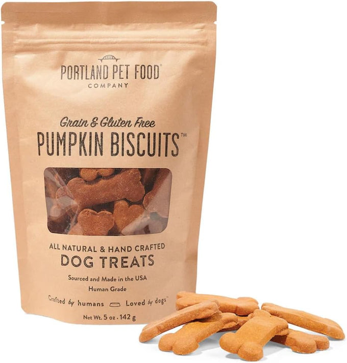 Portland Pet Food Company Grain-Free Pumpkin Dog Treats for Small, Medium & Large Dogs - 5 oz
