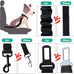 cooyoo dog seat belt, heavy-duty nylon, retractable, adjustable, black, 24-31 inches