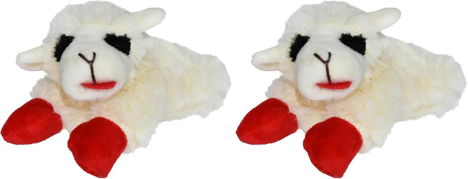 Multipet Lamb Chop Squeaky Dog Plush Toy - 10" Creampuff for Small & Medium Dogs