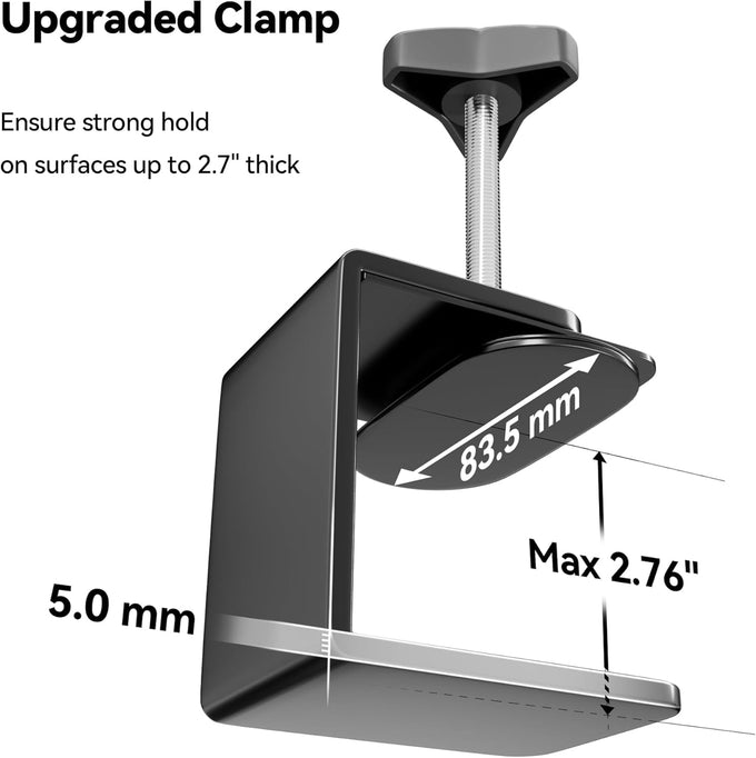 Foldable dog grooming arm for small medium dogs with adjustable height 26-40" and no-sit holder
