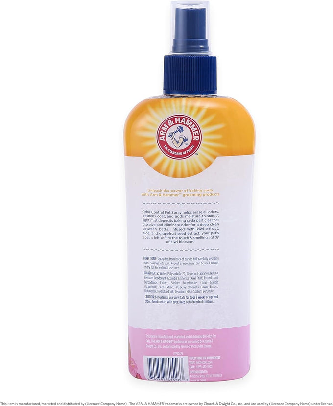 Arm & Hammer Super Deodorizing Dog Spray with Baking Soda for pH Balanced Odor Control, 8 Fl Oz, Freshens Coat Between Baths