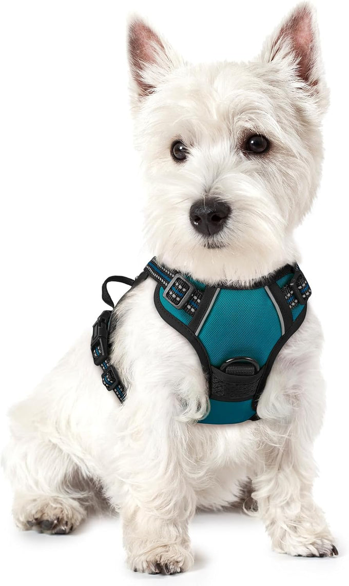 rabbitgoo dog harness no pull black large adjustable soft padded reflective oxford vest for labrador german shepherd