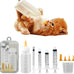 pet feeding syringe with silicone nipple 5ml and 10ml syringes for newborn kittens puppies and small animals