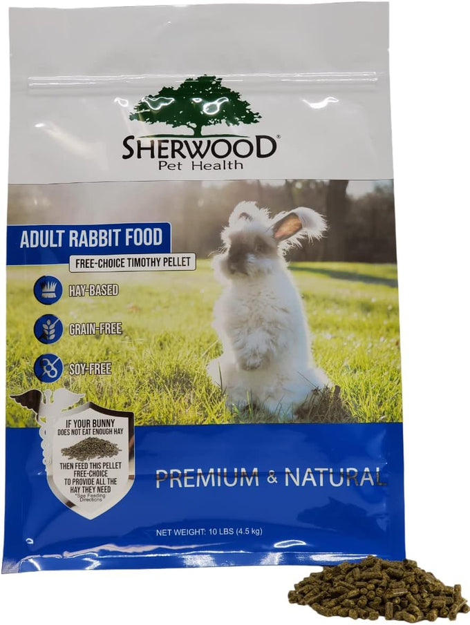 Sherwood Pet Health Timothy Hay Adult Rabbit Food 10lbs Hay-Based, Grain and Soy-Free Digestive Health