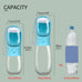 avelora dog water bottle with food container, 10oz/15oz/19oz leak proof pet water dispenser for walking hiking travel