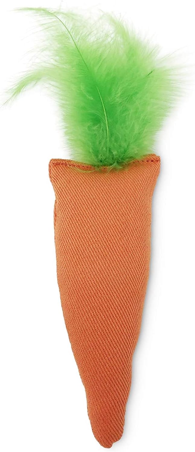 ourpets 100-percent north american catnip filled carrot cat toy 24k gold